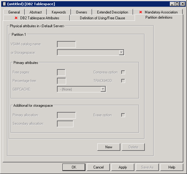 Definition of partitioned dataspaces