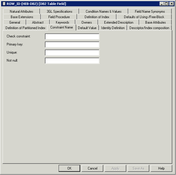 Constraint name