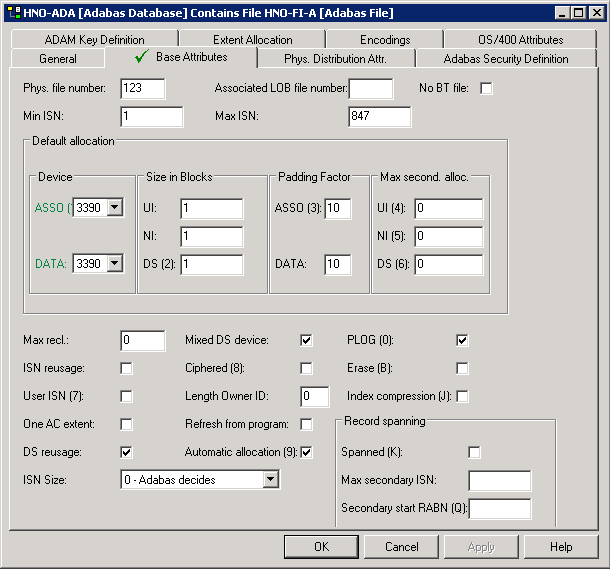 Base attributes