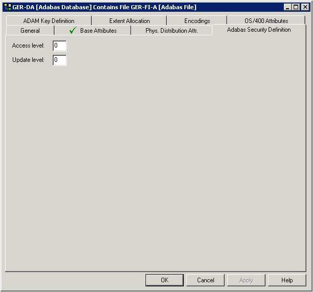 Adabas security definition