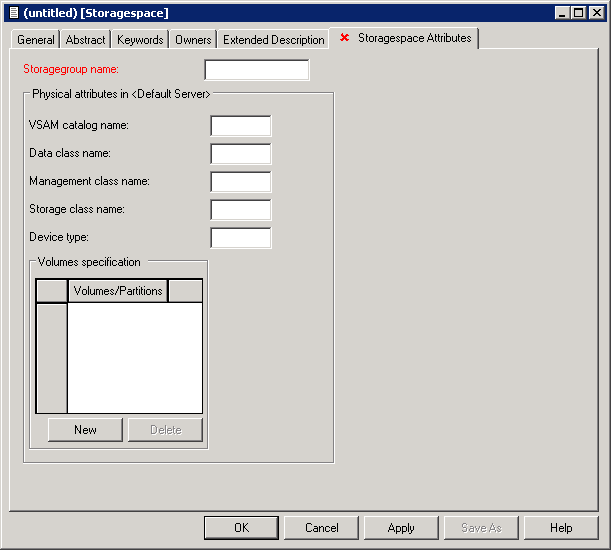 Storagespace attributes