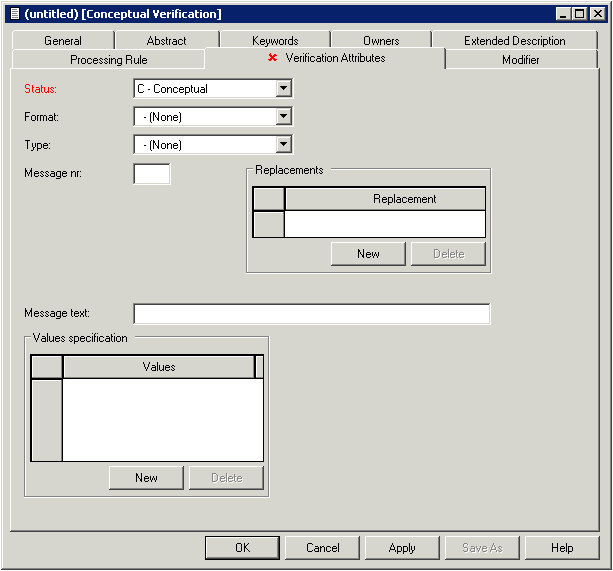 Verification attributes