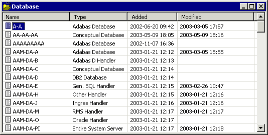 List view window