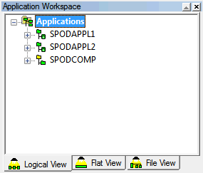 Application workspace with applications