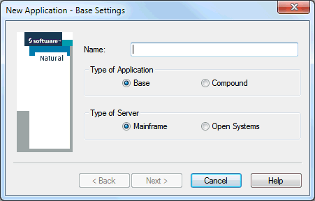 New application - base settings