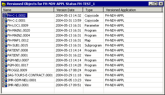 List view window