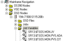 Job Variables folder