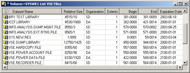 z/VSE Volumes