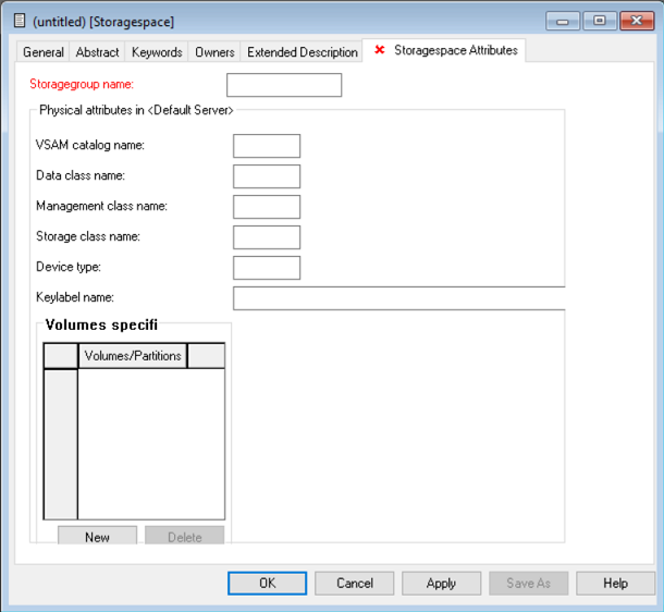Storagespace attributes