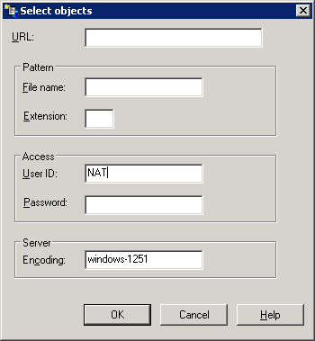 Select objects with From Status External