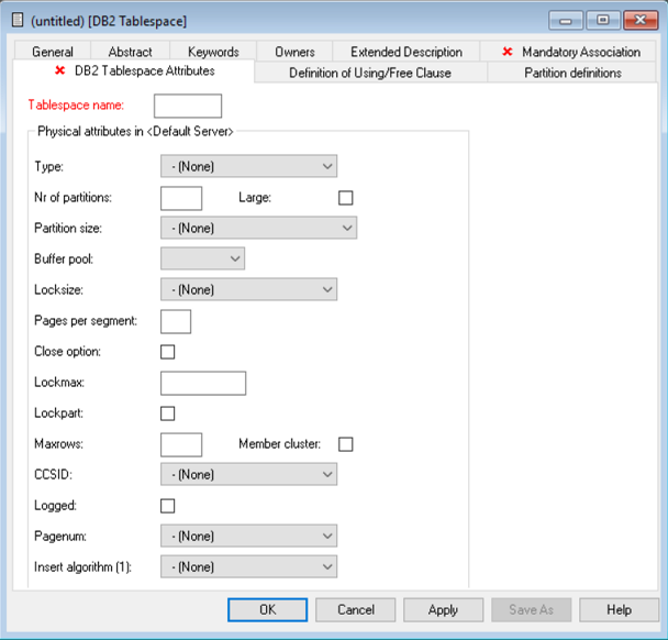DB2 tablespace