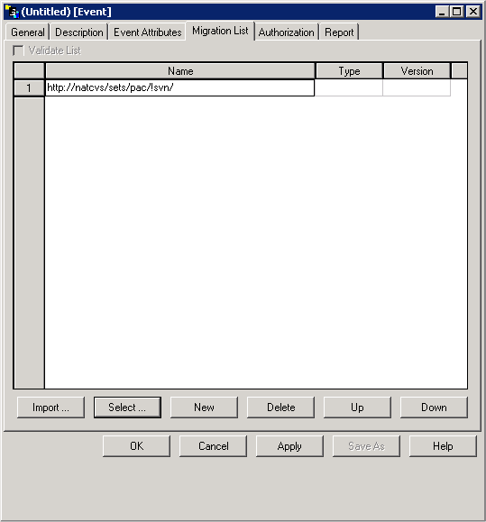 Migration list
