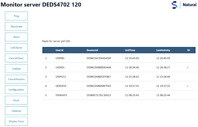Monitor server NDVDEVxxx