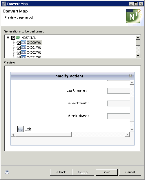 Convert map - preview