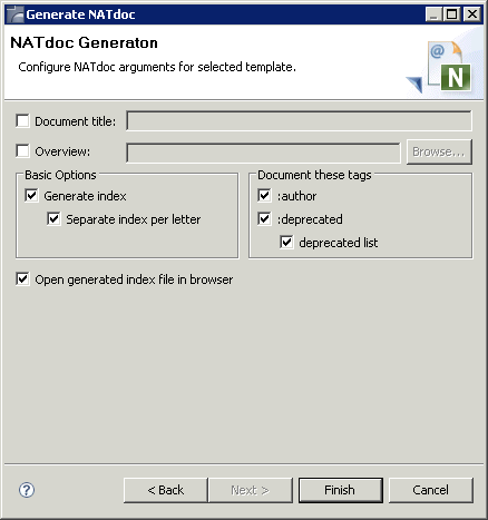 Generate NATdoc