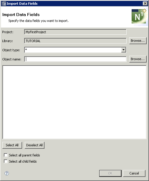 Import data fields