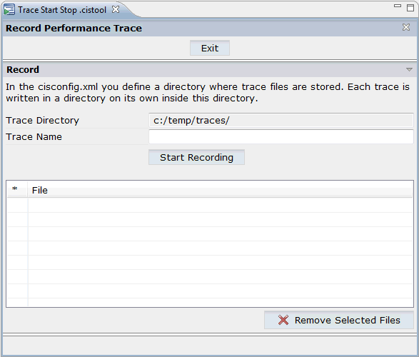 Record trace