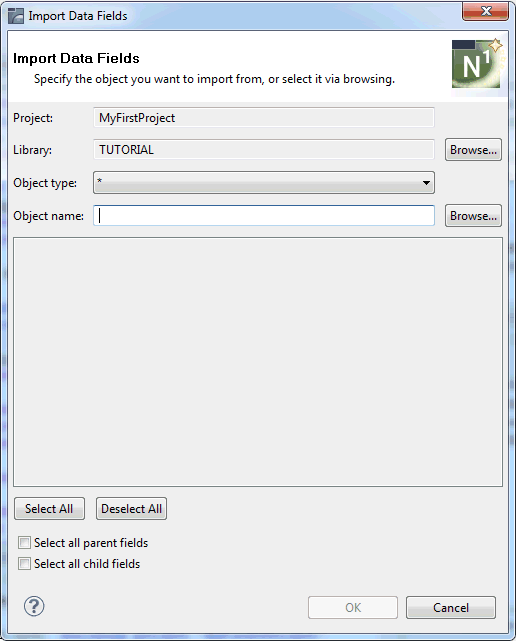 Import data fields