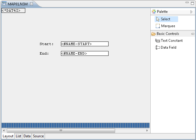 Map editor - layout