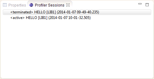 Profiler sessions