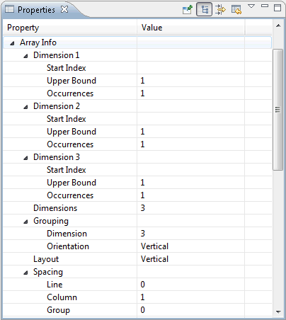 Array properties