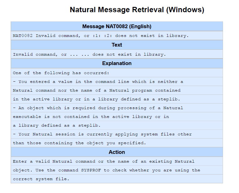 SYSUTIL interface - Message Retrieval example