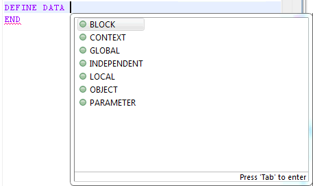 Content assist