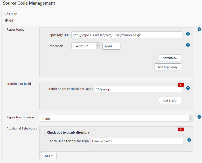 source code management screen