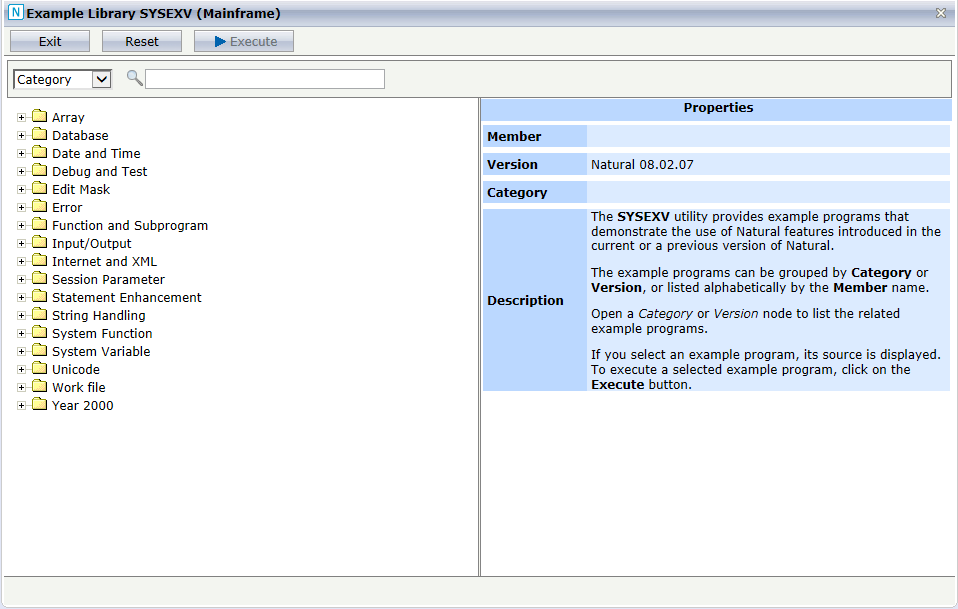 SYSUTIL interface - SYSEXV utlity