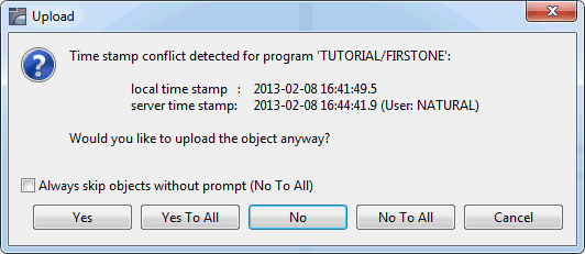 Time stamp conflict