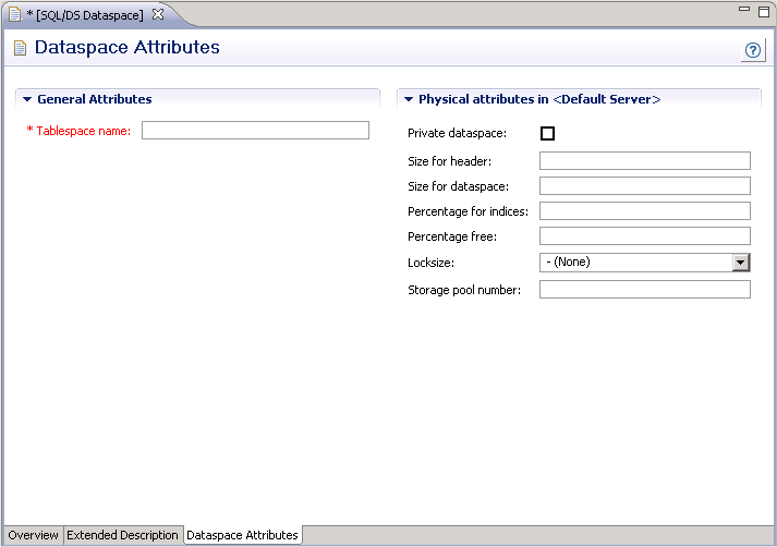 SQL/DS dataspace