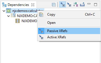 Select passive XRefs