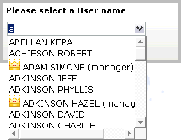 Select user