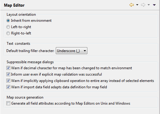 Map editor general settings