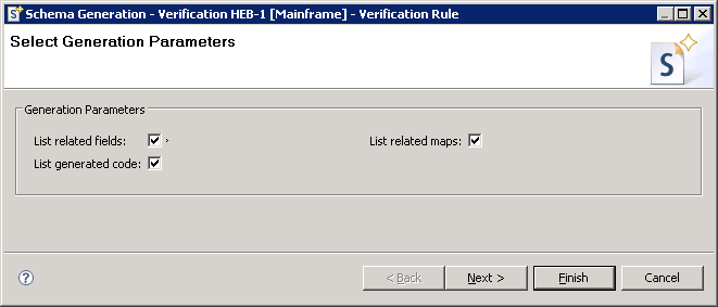 Parameters for verification rule