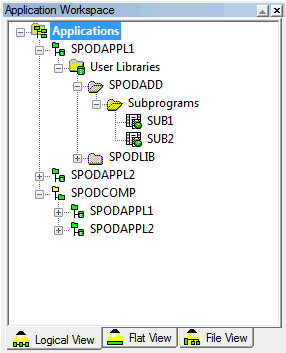 Application workspace - example
