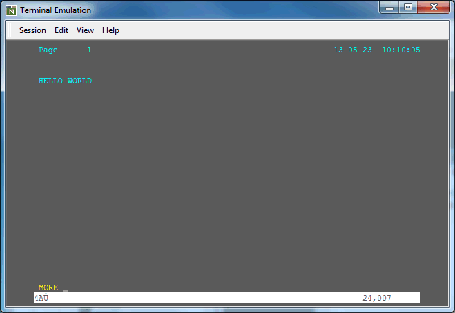 Terminal emulation