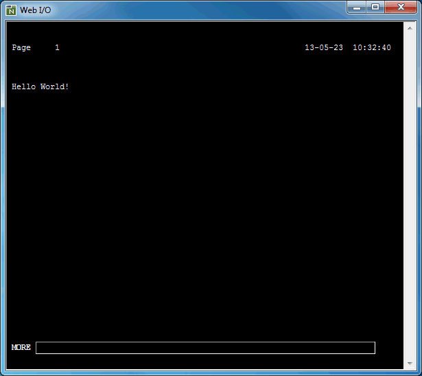 Web I/O Interface