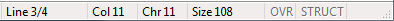 Status bar