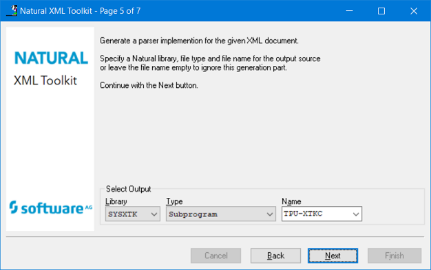 Natural XML Toolkit           5/7 - Select Output Parser