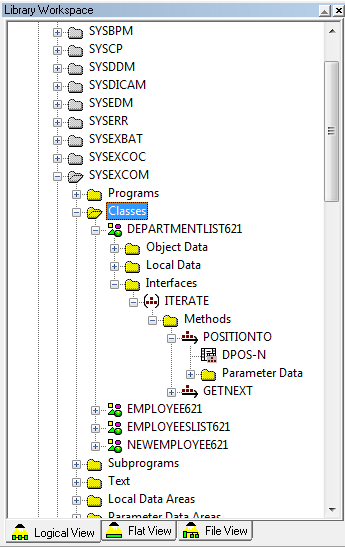 Library Workspace window