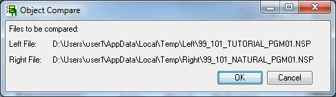 Files to be compared