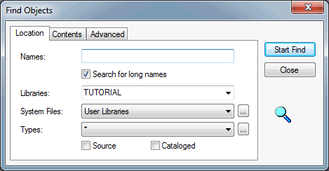 Find objects - location