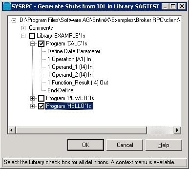 Generate Interface Objects from IDL window