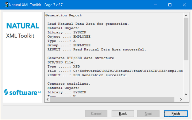 Natural XML Toolkit 7/7 - Show Generation Report