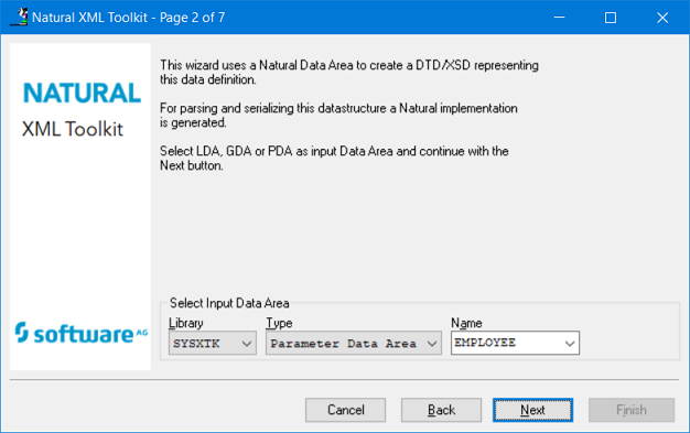 Natural XML Toolkit 2/7 - Selecting Input Data Type