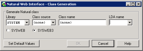 Natural Web Interface - Class Generation