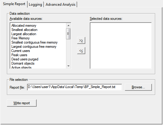 Simple report
