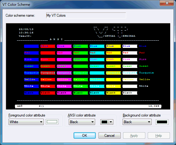 VT color scheme