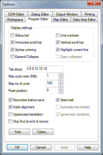 Program editor